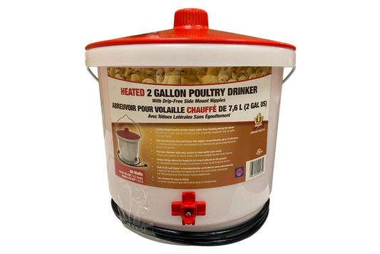 Abreuvoir chauffant pour volaille de 2 gallons