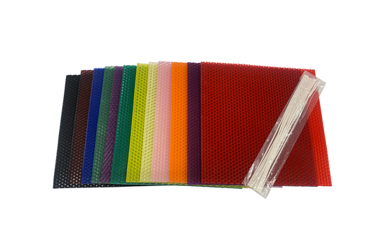 Coloured Beeswax Sheets - Candle Rolling Kit