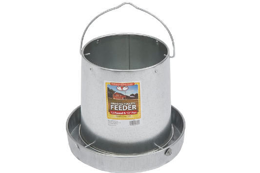 Mangeoire suspendue galvanisée de 12 lb
