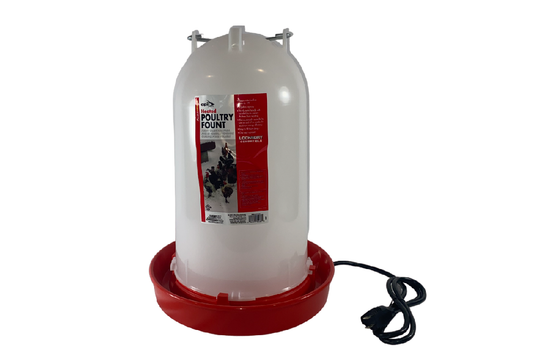 Fontaine à volaille chauffée de 3 gallons