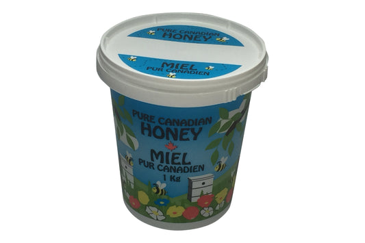 Pots de miel en plastique de 1 kg
