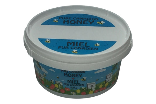 Pots de miel en plastique de 500 g