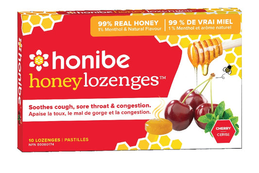 Pastilles au miel Honibe - Cerise et menthol