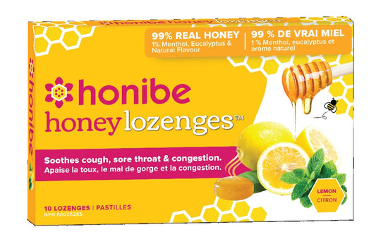 Pastilles au miel Honibe - Citron, menthol et eucalyptus