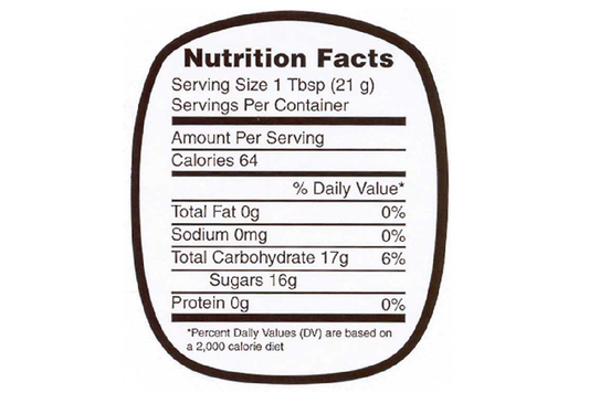 Étiquettes nutritionnelles pour le miel - Rouleau de 250