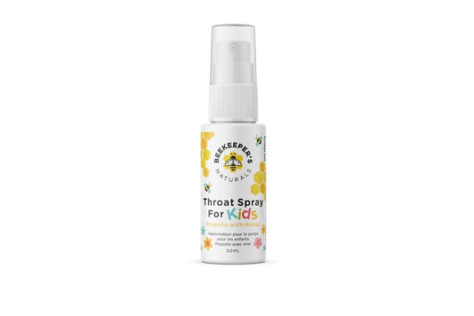 Spray pour la gorge à la propolis pour enfants de Beekeeper's Naturals